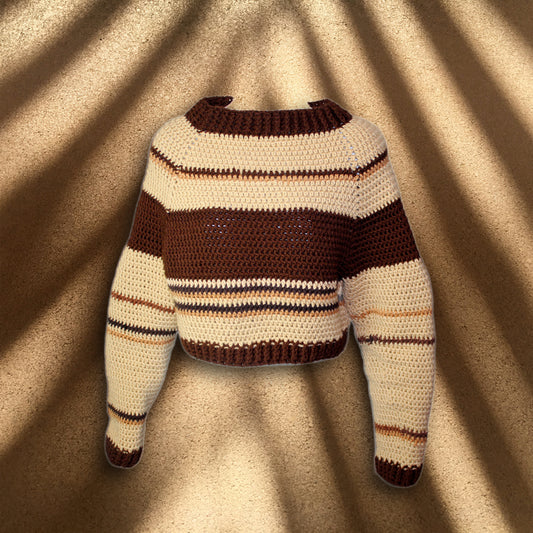 shades of brown cropped sweater