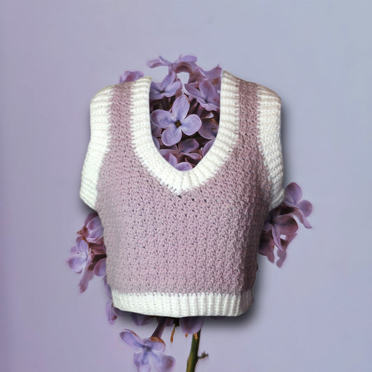 lilac cloud sweater vest